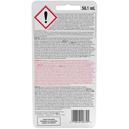 Eclectic Products inc. E6000 Plus Multi-purpose Clear Glue, Waterproof and Paintable, Strong Flexible Craft Adhesive for Wood, Glass, Fabric, Ceramic, Metal and More, 56.1ml - size: 56.1ml