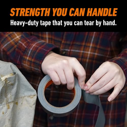 Gorilla Tape, 1.88 in x 30 yd, Silver (Pack of 6) - Duct, Utility, Triple Layer Strength, Indoor & Outdoor, Weather Resistant Shell - size: 6 - Pack