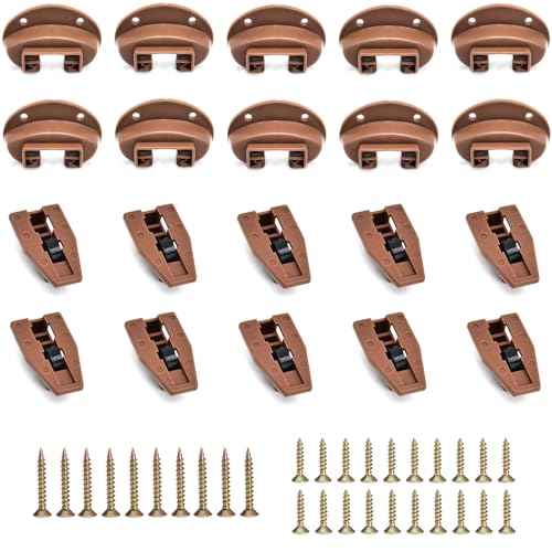Surf turtle 10 Pack Drawer Slide Track Guide Glide, Compatible with Kenlin Rite-Trak 2 Replacement, Center Mount Drawer Parts for Dresser and Nightstand - style: 10 Pack