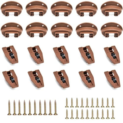 Surf turtle 10 Pack Drawer Slide Track Guide Glide, Compatible with Kenlin Rite-Trak 2 Replacement, Center Mount Drawer Parts for Dresser and Nightstand - style: 10 Pack