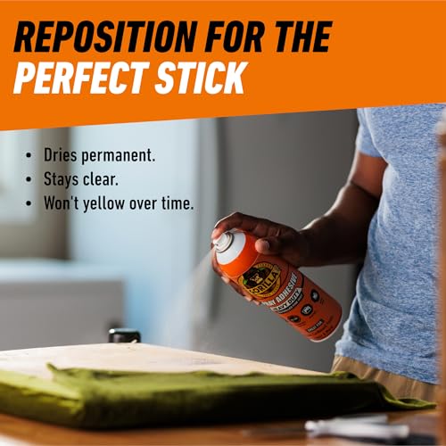 Gorilla Heavy Duty Spray Adhesive, Clear Glue, 14 Ounce (Pack of 2) - All Purpose with Comfort Nozzle for Indoor or Outdoor - size: 2 - Pack