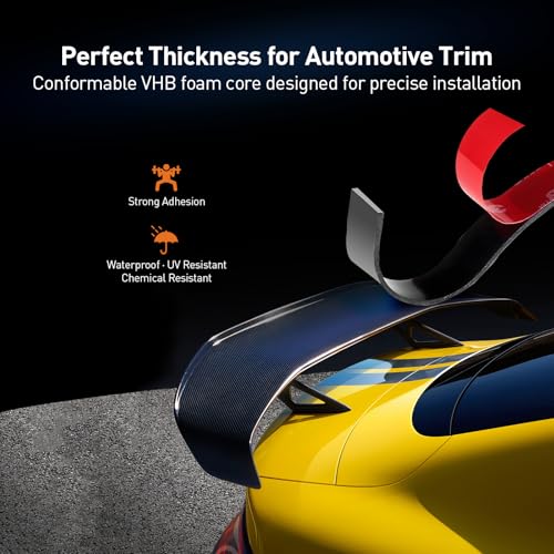 Double Sided Tape 0.39" x 15.4Ft Heavy Duty Mounting Tape Made of 3M Strong Adhesive Waterproof Foam Tape for Automotive Interior Exterior Use and Home Office Deco Use - size: 0.39" x 15.4Ft