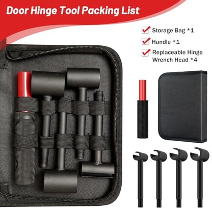 4-in-1 Door Hinge Adjustment Tool, Hinge Gap Adjusting Wrench, Door Repair Kit for Residential and Commercial, Heavy Hinges Wrench Bender Set with Rubber Grip, Cabinet Alignment Fits 14mm-25mm Hings - style: 4-in-1