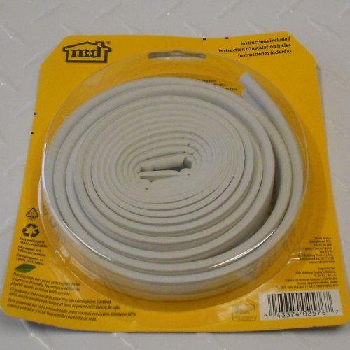M-D Building Products 02576 7/32 in. x 3/8 in. x 17 ft. White Premium Rubber Window Seal for Small Gaps - color: White, size: 7/32 in. x 3/8 in.