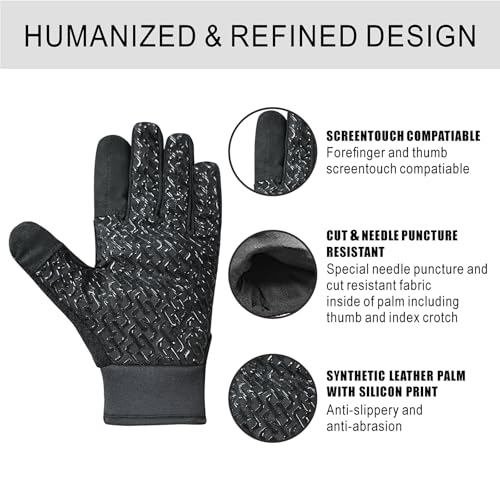 Needle Puncture & Thorn Proof Gloves, Level 3 Needlestick Resistant, A9 Cut Resistant Gloves - color: 91533, size: Large