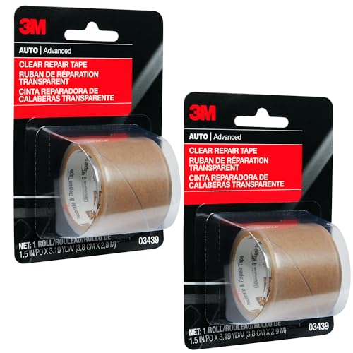 3M Clear Repair Tape, 03439, 1-1/2 in x 115 in, 2-Pack - size: 1.5 in X 115 in (2-pack), style: Clear
