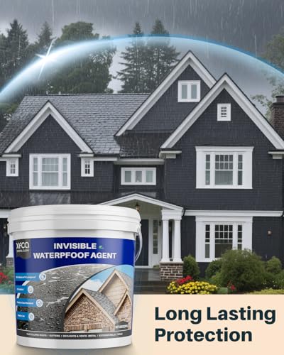 Transparent Waterproof Sealant,281oz Clear Transparent Waterproof Coating,Liquid Invisible Water Proof Agent for Roofs Walls,Garden,Bathroom,Kitchen Indoor & Outdoor Water Proof Sealant - size: 280oz