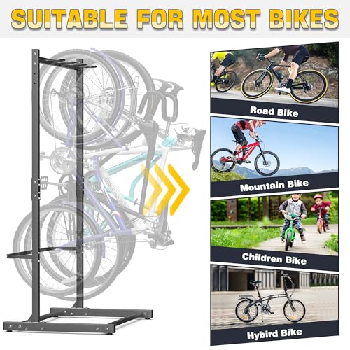 Ultrawall Freestanding Bike Rack, Vertical Bike Storage Stand for Garage, Indoor Bicycle Organizer, Holds Up to 4 Bikes - style: Holds 4 Bikes