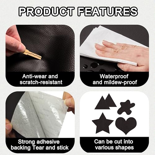 Leather Repair Tape,3.9 x 63 Inches Self Adhesive Repair Patch,Vinyl Leather Repair Kit for Furniture,Couches,Car Seats,Sofas,Office Chairs,Coffee - color: Coffee, size: 3.9*63inch