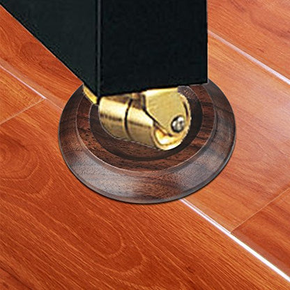 Upright Piano Caster Cups,Premium Quality Black Walnut Wood Piano Caster Pads, Furniture Leg Pad Set of 4,with Non-Slip Moisture-Proof& Anti-Noise Felt Pads for Hardwood Floor Protectors(Black Walnut) - color: Black Walnut