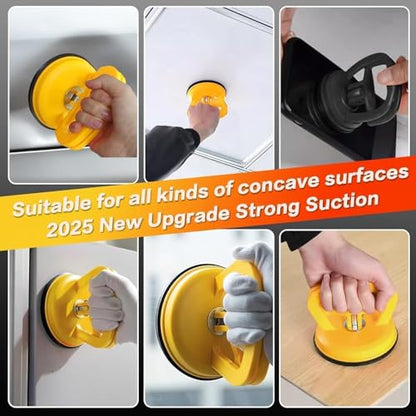Car Dent Puller 3 Pack Dent Puller Powerful Car Dent Removal Kit Suction Cup Dent Puller for Car Dent Repair Dent Remover Tool for Car Body,Tiles Lifting,Objects Moving,Screen (Yellow+Black) - color: Yellow+Black