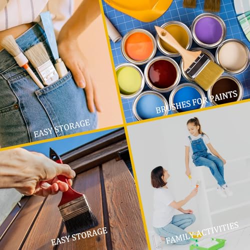 48 Pack 2 Inch Paint Brushes, All-Purpose Chip Brush Set for Painting, Stains, Varnishes, Epoxy, Glue, Crafts, Walls & Wood Furniture