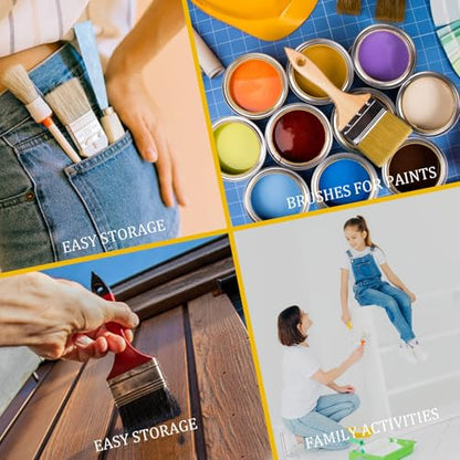 48 Pack 2 Inch Paint Brushes, All-Purpose Chip Brush Set for Painting, Stains, Varnishes, Epoxy, Glue, Crafts, Walls & Wood Furniture