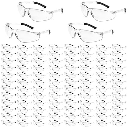 Salfboy Clear Safety Glasses Bulk of 100 ANSI Z87.1 Protective Eyewear Scratch-Resistant for Work, Lab, Construction - color: 100 Clear