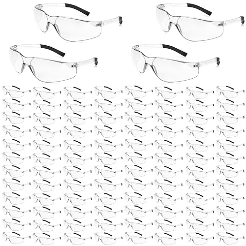 Salfboy Clear Safety Glasses Bulk of 100 ANSI Z87.1 Protective Eyewear Scratch-Resistant for Work, Lab, Construction - color: 100 Clear