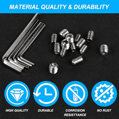 80 pcs Set Screws, Set Screws Assortment Kit, Grub Screws M3 M4 M5 M6 M8 for Home Repair, Repair Furniture, Electronic Product, Install Door Lock, DIY, Fixtures, 12 Sizes - size: 12Size（80pcs Stainless Steel）