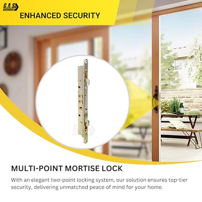 Multi-Point Mortise Lock Replacement with 11-3/4" Face Plate for Sliding Patio Glass Door | Dual-Point Security with Anti-Slam Pin - 11" Hole Spacing | Fix & Repair Locking Mechanism - size: 11-3/4" Mortise Lock