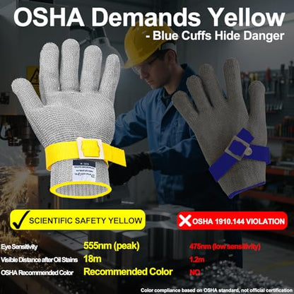 Dowellife ANSI A9 Cut Resistant Glove Food Grade, Stainless Steel Mesh Metal Knife Cutting Glove for Butcher Oyster Shucking Kitchen Mandoline Chef Slicing Fish Fillet (Small) - size: Small (Pack of 1)