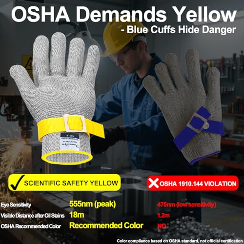 Dowellife Comfortable ANSI A9 Cut Resistant Glove Food Grade, Mesh Metal Kithcen Glove for Chef Oyster Shucking Mandoline Knife Butcher Meat Cutting - size: Medium (Pack of 12)