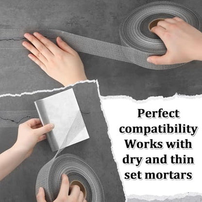 500 ft x 2 Inch Cement Board Joint Tape Self Adhesive Durable Gray Fiberglass Mesh Drywall Mesh Repair Tape for Cement Board Joints Repairing, Sealing and Strengthening - size: 500 ft X 2 Inch