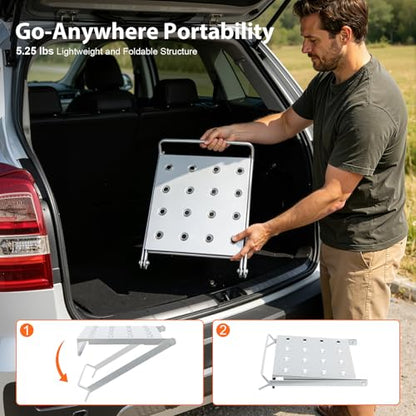 Ladder Platform, 330 LBS Heavy Duty Work Platform Anti-Slip Ladder Accessories for Stabilizer Ladder Work Stand Ladder Paint Tray Work Tray Attachment for Painters and Tools