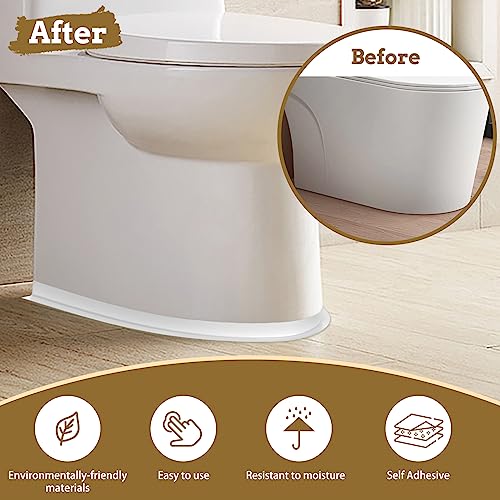 Caulk Tape Waterproof Self Adhesive, 3 Rolls Toilet Caulk Sealing Strip, Bathtub Caulking Sealant Tape for Kitchen, Bathroom, Countertop, Sink, Floor Wall Edge Protector(1.5" x 10.5Ft) - style: 3Pcs-White