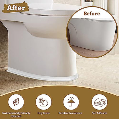 Caulk Tape Waterproof Self Adhesive, 3 Rolls Toilet Caulk Sealing Strip, Bathtub Caulking Sealant Tape for Kitchen, Bathroom, Countertop, Sink, Floor Wall Edge Protector(1.5" x 10.5Ft) - style: 3Pcs-White