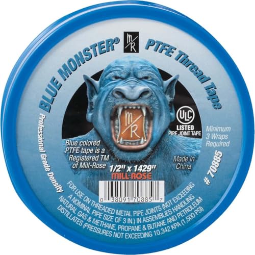 LS Larsen Strings Mill Rose Blue Monster Blue 1429 in. L x 1/2 in. W Thread Seal Tape