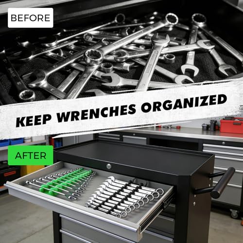SWANLAKE GARDEN TOOLS 20-Piece Magnetic Tool Organizer Set, 1/4", 3/8", 1/2" SAE & Metric Socket Organizers, 2 Large Wrench Holders, 24-Slot Wrench Rails, Plier and Screwdriver Wall Mount Storage - style: 20PCS Multi-Function Set