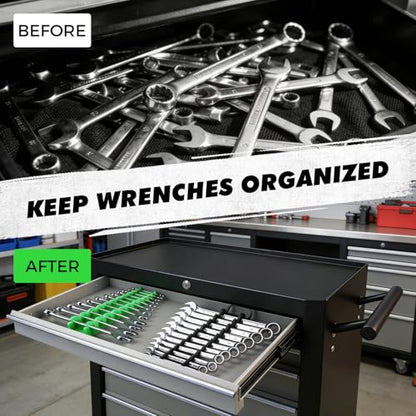 SWANLAKE GARDEN TOOLS 20-Piece Magnetic Tool Organizer Set, 1/4", 3/8", 1/2" SAE & Metric Socket Organizers, 2 Large Wrench Holders, 24-Slot Wrench Rails, Plier and Screwdriver Wall Mount Storage - style: 20PCS Multi-Function Set