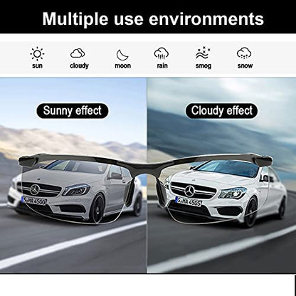 YIMI Polarized Photochromic Driving z87 Sunglasses For Men Women Day and Night safety glasses - color: Blue Frame