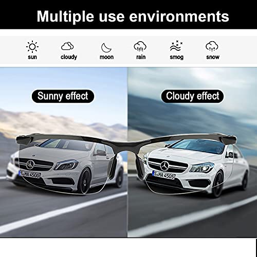 YIMI Polarized Photochromic Driving z87 Sunglasses For Men Women Day and Night safety glasses - color: Gun Frame