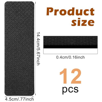 Ymapinc 12 Pcs Rubber Pads for Furniture, Non Slip Couch Stoppers Prevent Sliding, Anti Slip Grippers for Floors Recliner Sofa Chairs, Heavy Duty Furniture Protectors - style: Rectanglar