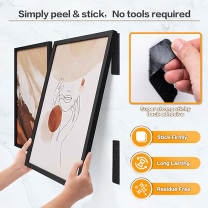 KING MOUNTAIN 1x1 Inch Hook and Loop Strips, 20 Sets Nylon Self Adhesive Tape, Double Sided Strong Back Adhesive Tape and Dots for Office, Home and Crafting, Heavy Duty, Black - size: 1*1in, style: Black Tape