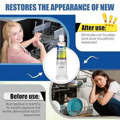 3.4oz Dishwasher Rack Repair Coating, Grey Dishwasher Vinyl Rack Rust Touch Up Paint Kit, Insulation and Waterproof, High and Low Temperature Resistant - color: Grey, size: 3.4 Ounce (Pack of 1)