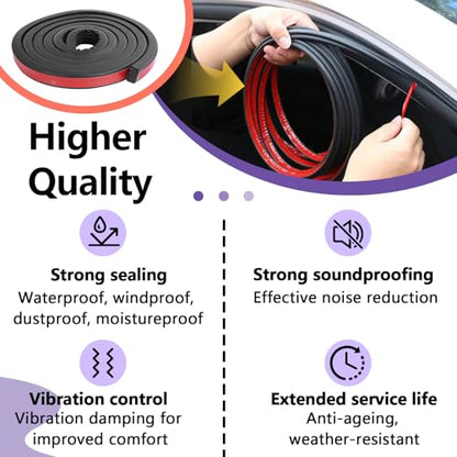 326A0004 Ribbed Bulkhead Seal Strip 3/5 in x 65 in, Self-Adhesive EPDM Ribbed Foam Rubber Weather Stripping for Tonneau Cover, Truck Bed Cover, RV, Boat, Auto, Marine, Garage Door (Black, 1 Pcs)