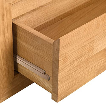 Maitys 2 Pcs Wood Drawer Slides Bottom Mount Classic 16 Inches Center Guide Track with Metal Slide Glides Traditional Wooden Drawer Rails for Dresser Replacement - size: 16 Inches