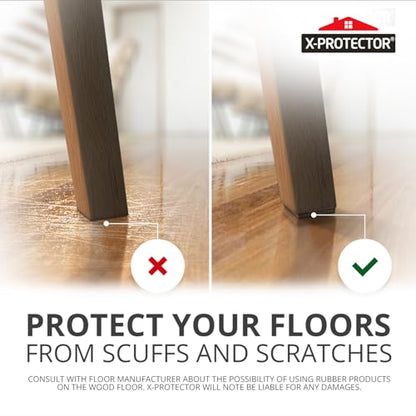 Non Slip Furniture Pads 8 pcs 1 1/2" X-Protector - Premium Furniture Grippers! Self-Adhesive Rubber Feet Furniture Feet - Ideal Non Skid Furniture Pad Floor Protectors - Keep Furniture in Place! - size: 8 Square 1.5"