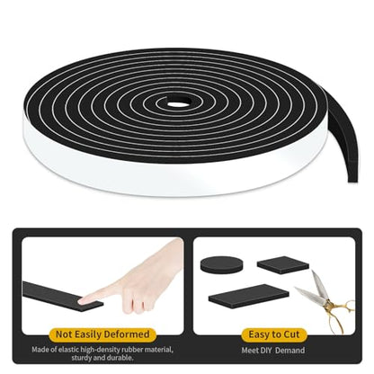 Weather Stripping Door Seal,Weather Stripping,Soundproof,Cold Insulation,High Density CR Foam Insulation Tape for Door, Front Door Frame, Windows,Sliding Door (Black, 1/2 in x 1/4 in x 13Ft) - size: 1/2 In x 1/4 In x 13Ft