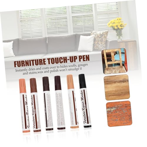 LALAFINA Stain Marker for Wood Floors 12pcs Furniture Touch up Pen Set Scratch Repair Kit