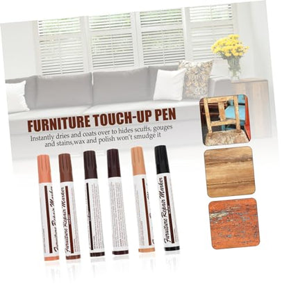 LALAFINA Stain Marker for Wood Floors 12pcs Furniture Touch up Pen Set Scratch Repair Kit