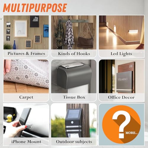Double Sided Adhesive Tape Heavy Duty, Double Stick Mounting (2 Rolls, 1.18" x 118", Total 19.7FT), Clear Two Sided Wall Tape Strips, Removable Poster Tape for Home, Office, Car, Outdoor Use - size: 1.18 In X 9.85 FT