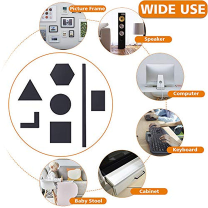 Non Slip Furniture Pads, Non Skid Rubber Pads 2 PCS 4x6 inch Black, Non Slip Rubber Sticker, Rubber Sticky Pads for Any Furniture and Appliances