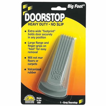 Master Caster Big Foot Doorstop, 4.75 x 2 x 1.25 Inches, Gray, 1/Pack (00941)