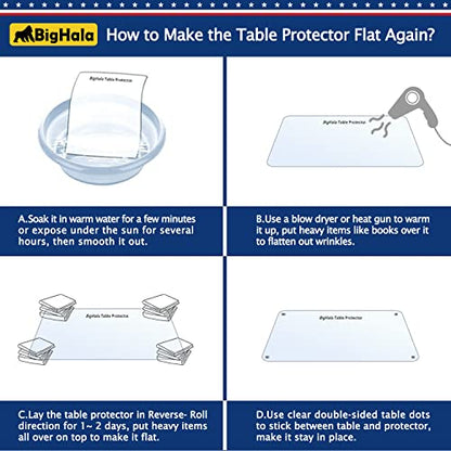 Round Dining Coffee Table Protector Thick Clear Plastic Tablecloth Cover PVC Vinyl Cloths Wood Marble Glass Tabletop Topper Protection Pad Easy Clean Polyester Wipeable Proof Waterproof Mat 34 " Dia - color: New Version Round Shape Clear, size: 34" x 34"