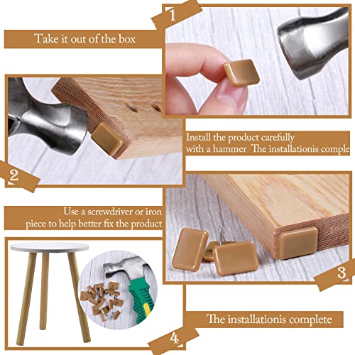 Maitys Plastic Drawer Glides and Slides Drawer Stoppers for Dresser Tack for Repairing Dressers, Square and L Shape(30 Pieces)