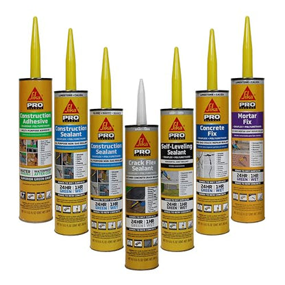 SIKA Sikaflex Crack Flex Sealant, Gray, High-Performance Textured Polyurethane, Self-Leveling, Waterproof Sealant for Horizontal Cracks Up to 1 in Wide, 10.1 fl oz, - size: Pack of 1