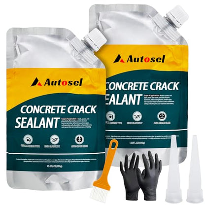 Concrete Crack Filler, Cement Crack Filler, Self Leveling Concrete Crack Repair Sealant–Quick-Drying, Waterproof, Durable Filler for Driveway, Sidewalk & Expansion Joint Repair-2 PCS - style: 2.2LB
