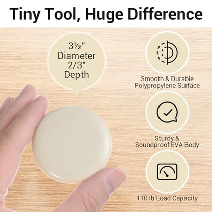 16 Pcs Furniture Sliders for Carpet,2 Inch Sliders for Furniture on Carpet Self Adhesive Chair Slider for Carpeted and Hardwood Floors (Beige)