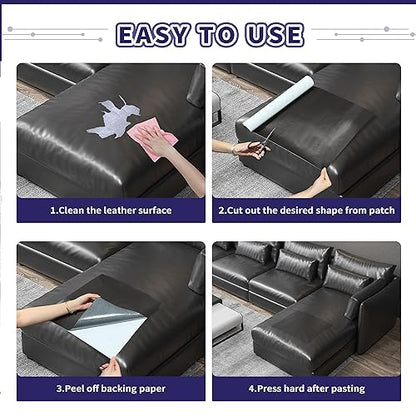 Besezx Leather Repair Patch Tape Kit, Self Adhesive Leather Repair for Furniture, Couch, Sofa, Car Seats,Office Chair,Vinyl Repair Kit.30inx16in - color: Beige-Litchi Grain, size: 30 in x 16 in
